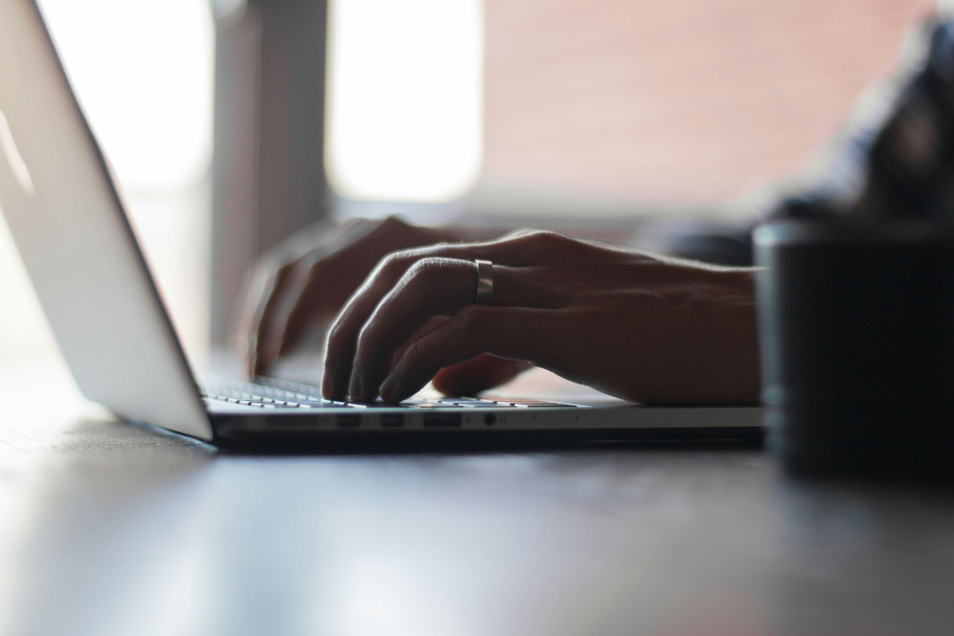 a person using a computer