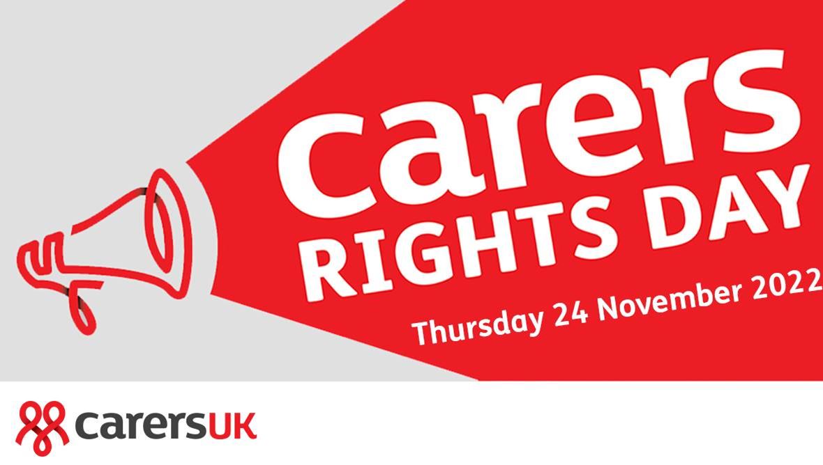 Carers UK logo and the words Carers Rights Day Thursday 24 November 2022